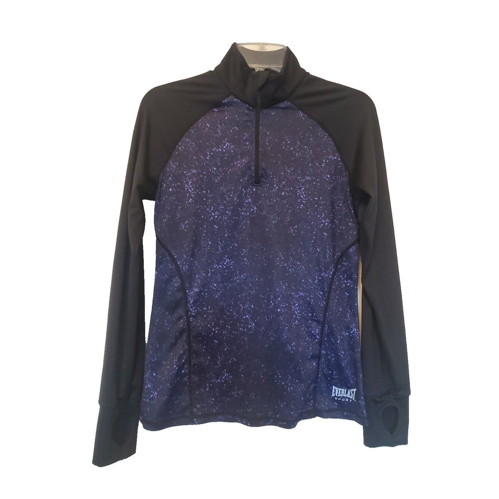 Everlast Quarter Zip Pullover Sport Track Jacket Cosmic Purple Size S Small
